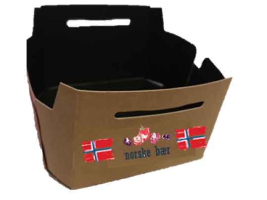 Bærkurver papp norske bær 500g. 1000 stk