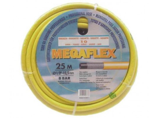 Hageslange Megaflex PVC 12,5mm 8 bar gul 25m